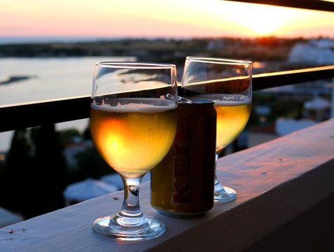 Bierchen am Meer