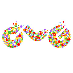  Creative logo CRE from colored bubbles. Bubbles design. Vector illustration. - 216194655