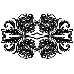 Vintage baroque ornament, corner. Retro pattern antique style acanthus. Decorative design element filigree calligraphy vector. - stock vector