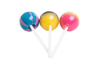 candy lollipops isolated