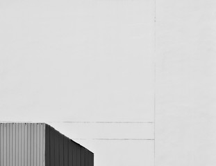 Fototapeta premium corner of corrugated metal roof - monochrome