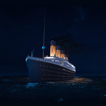 RMS Titanic Last Night on the Atlantic Illustration