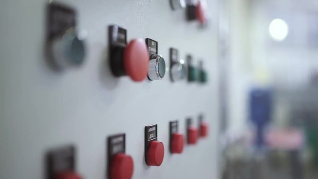 Electrical panel with control panel and alarm indicators