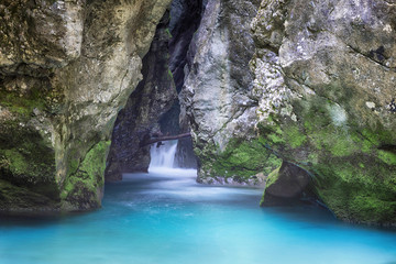 Beautiful canyon of Kamnik Bistrica river, Slovenia.