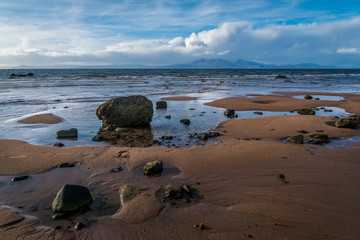 Seamill Beach and Isle of Arran