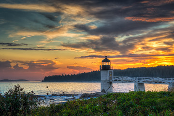 Sunset Sky Over Marshall Point Lighthouse