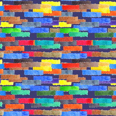 Watercolor colorful palette stripe stroke spot confetti mix seamless pattern texture background