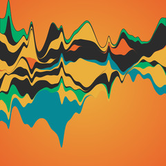 Big data visualization. Streamgraph. Futuristic infographic. Inf