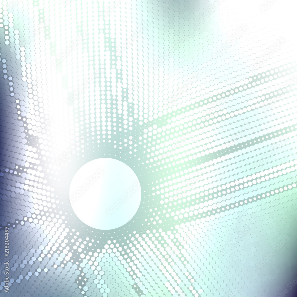 Poster light abstract dotted background with circle. graphic pattern