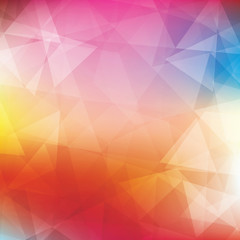 Bright colors pattern textured by triangles. Colorful vector background