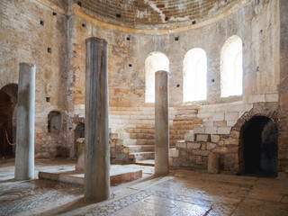 Altar part of the Church of St. Nicholas. Famous religious landmark in Demre, Turkey.