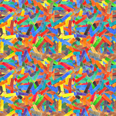 Fototapeta na wymiar Watercolor colorful palette spot confetti mix seamless pattern texture background