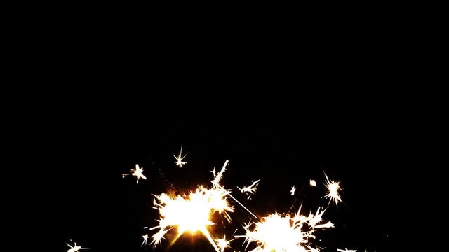 1920x080 25 Fps. Very Nice engal Sparkles Fireworks on Fire Background Video.