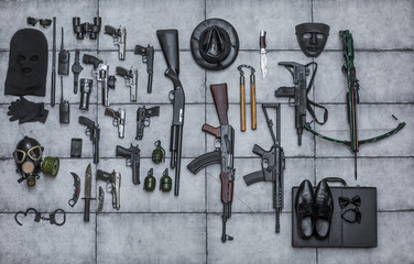 arsenal of firearms,crossbow