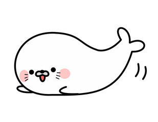 アザラシ口頬動き(白)