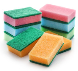 Kitchen sponge with scotch brite