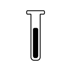 Line icon test tube isolated on white backround. Vector illustration.