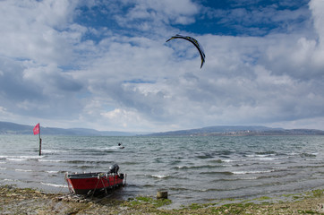 kitesurfing  surfer Bodensee