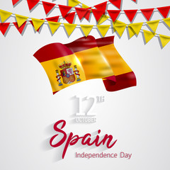 Happy Spain Independent Day. National day of Spain.