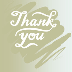 Thank you hand lettering vector illustration