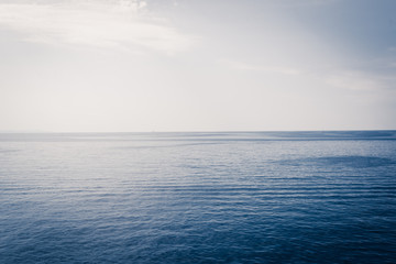 Open water ocean calm sea at dawn matte effect