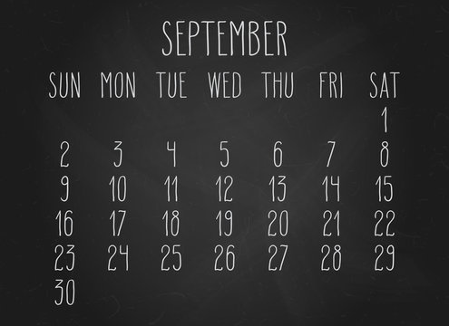 September 2018 calendar