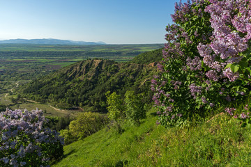 Amazing Spring Landscape near rock formation Stob pyramids, Rila Mountain, Kyustendil region, Bulgaria