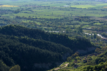 Fototapeta premium Amazing Spring Landscape near rock formation Stob pyramids, Rila Mountain, Kyustendil region, Bulgaria