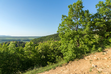 Amazing Spring Landscape near rock formation Stob pyramids, Rila Mountain, Kyustendil region, Bulgaria