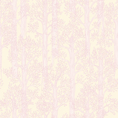 Forest seamless cream vintage pattern