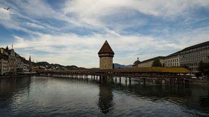 Kapellbrücke, Chapel Bridge, Lucerne, Switzerland