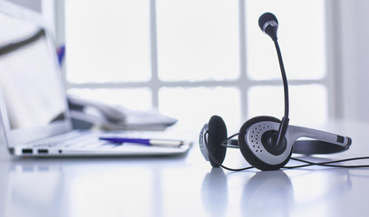 Communication support, call center and customer service help desk.