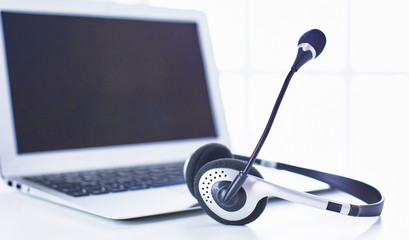 Communication support, call center and customer service help desk.
