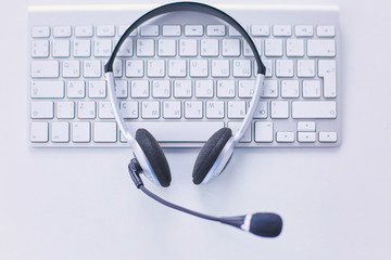 Communication support, call center and customer service help desk.