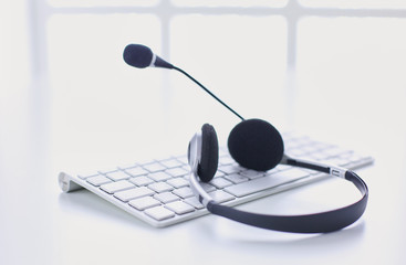 Communication support, call center and customer service help desk.
