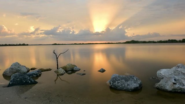 Time lapse sunset Florida