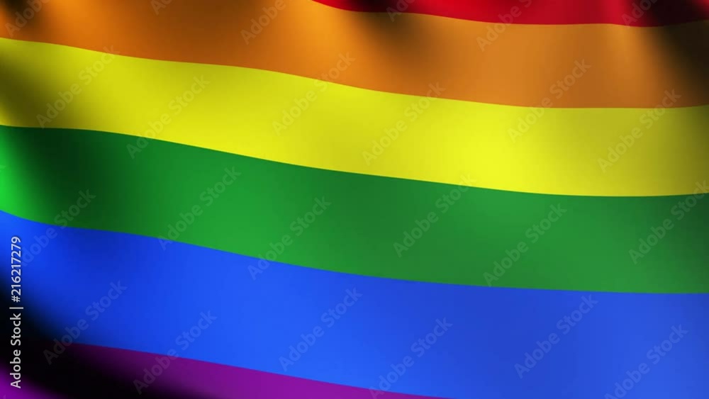 Poster animated gay lgbt flag - loop version