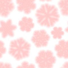 Christmas seamless pattern of snowflakes, light red on white background