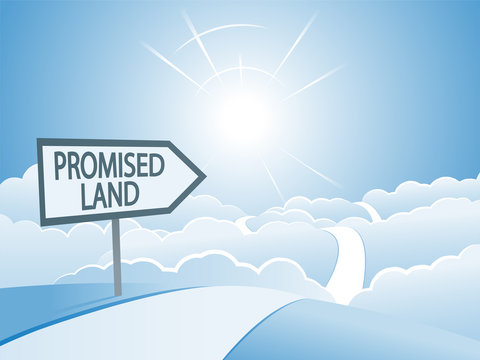 Promised Land Sign and Road