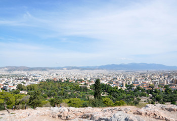 Fototapeta na wymiar City view from acropolis