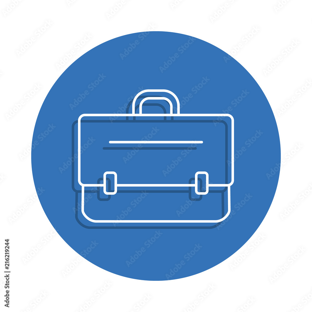 Poster briefcase badge icon. element of education for mobile concept and web apps icon. thin line icon with