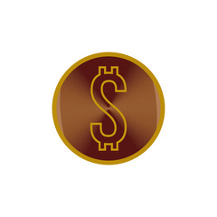 Golden Dollar Coin logo design