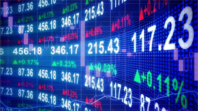 Technological stock exchange chart