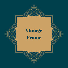 Vintage calligraphy ornament for greeting card, invitation or certificate. Vector Illustration