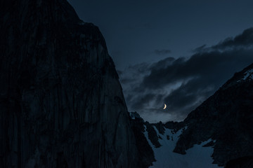 Moon over Snowpatch Col, Bugaboos