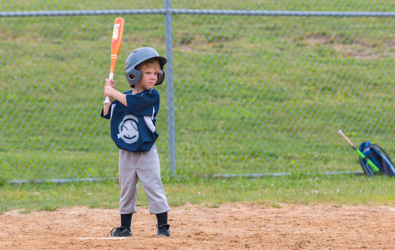 Youth Baseball Boy At Bat