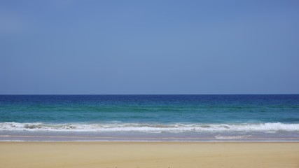 Landscape view of a sea from the beach of Karon located in Phuket, Thailand.