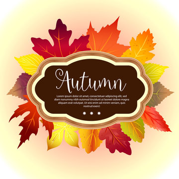 garden foliage template autumn forest leaves