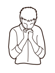 Prayer, Christian praying graphic vector