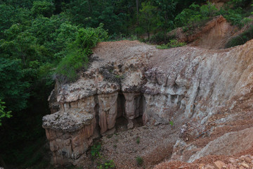 Obraz premium Soil On the Moutain was eroded By rain 